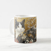 もちねこ餅+ねこ日本の、 コーヒーマグカップ (正面左)