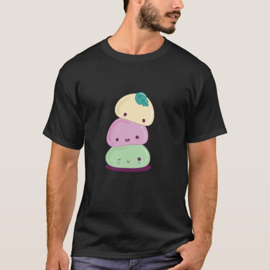 もちもち日本食スタック かわいい Tシャツ (正面)
