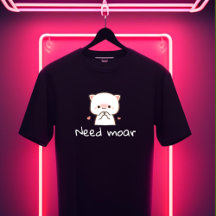 もちもち猫Tシャツ – 'もっとちょうだい'
