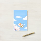 もちもちBeeと花が咲くスプリングフラワー ポストイット (デスク上)