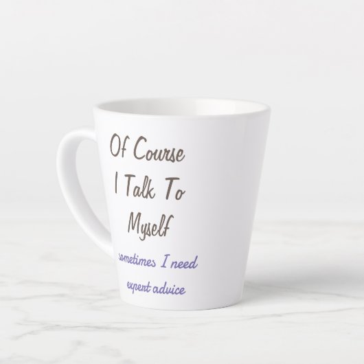 もちろおもしろいん、私は自分自身のことわざと話す カフェラテマグ (左アングル)