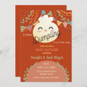 もちろんだよ！ベイビーシャワーの招待状（ラスティーなデザイン） 招待状 (正面/裏面)