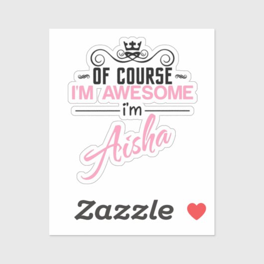 もちろんアイシャ素晴らし シール (シート)