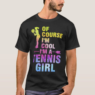 もちろんカワイイ私はテニスガール テニス Tシャツ