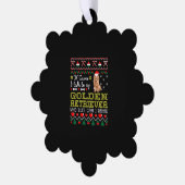 もちろんゴールデンレトリバーのクリスマスティーと話す オーナメントカード (左)