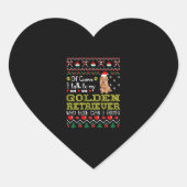 もちろんゴールデンレトリバーのクリスマスティーと話す ハートシール (正面)