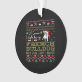 もちろんブルドッグと話し合フランスのう オーナメント (正面)