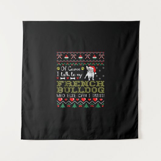 もちろんブルドッグと話し合フランスのう タペストリー (正面)