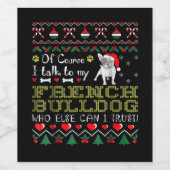 もちろんブルドッグと話し合フランスのう ワインラベル (シングルラベル)