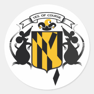 もちろんボルチモアのステッカー ラウンドシール