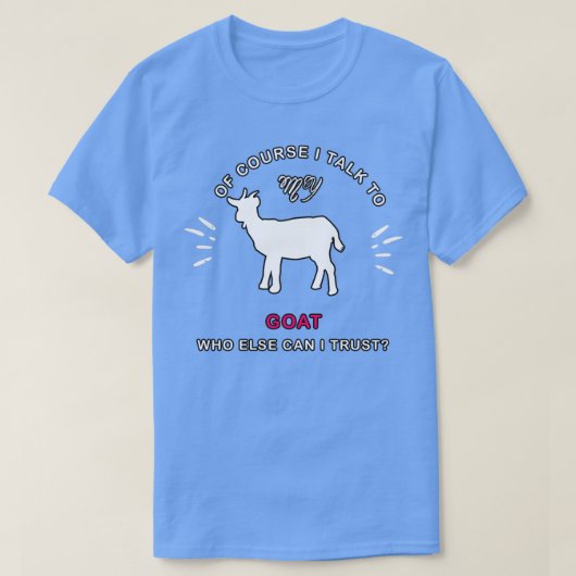 もちろんヤギと話す Tシャツ (デザイン正面)