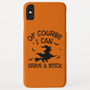 もちろんユーモアは、私はスティックのハロウィーンを駆動することができる iPhone XS MAXケース