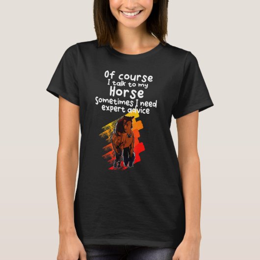 もちろん俺は馬と話す Tシャツ (正面)