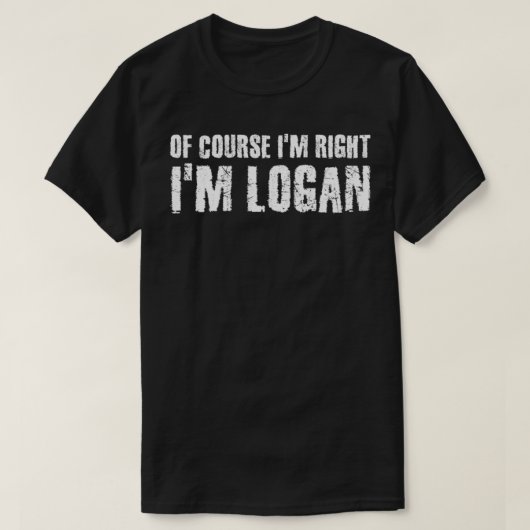 もちろん僕はLOGAN Nでおもしろいパーソナライズされたす Tシャツ (デザイン正面)