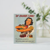 もちろん出来る！ヴィンテージレトロ第二次世界大戦 ポストカード (スタンド正面)