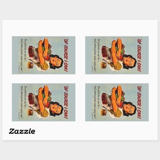 もちろん出来る!ヴィンテージレトロ第二次世界大戦 長方形シール (シート)