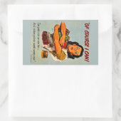 もちろん出来る!ヴィンテージレトロ第二次世界大戦 長方形シール (バッグ)