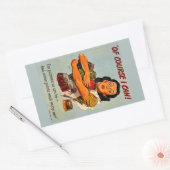 もちろん出来る!ヴィンテージレトロ第二次世界大戦 長方形シール (封筒)