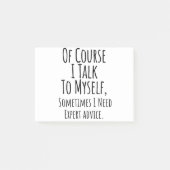 もちろん時々自分と話すおもしろい ポストイット (正面)