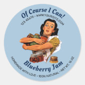 もちろん瓶のふたラベルも出来る ラウンドシール (正面)