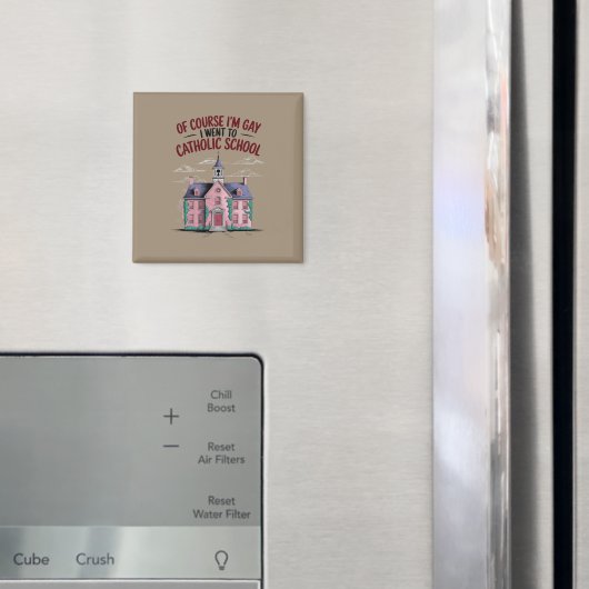 もちろん私はゲイでカトリック学校に行ったおもしろい マグネット (インサイチュ (冷蔵庫))