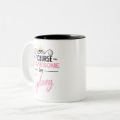 もちろん私はシ素晴らしドニーだ ツートーンマグカップ (正面左)