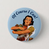 もちろん私はボタンができる 缶バッジ (正面)