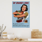 もちろん私は戦争のヴィンテージプリント ポスター (キッチン)
