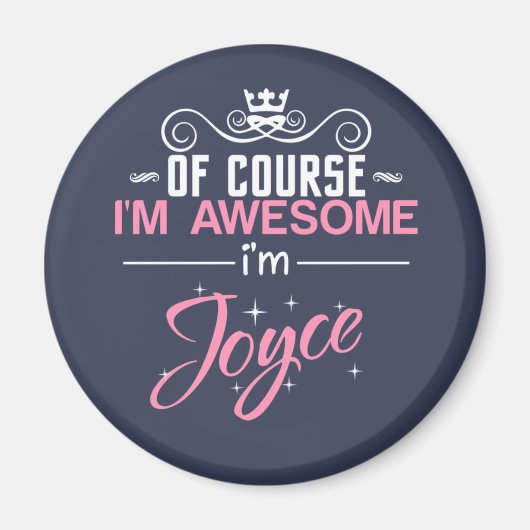 もちろん私は素晴らしジョイス・ネーム マグネット (正面)