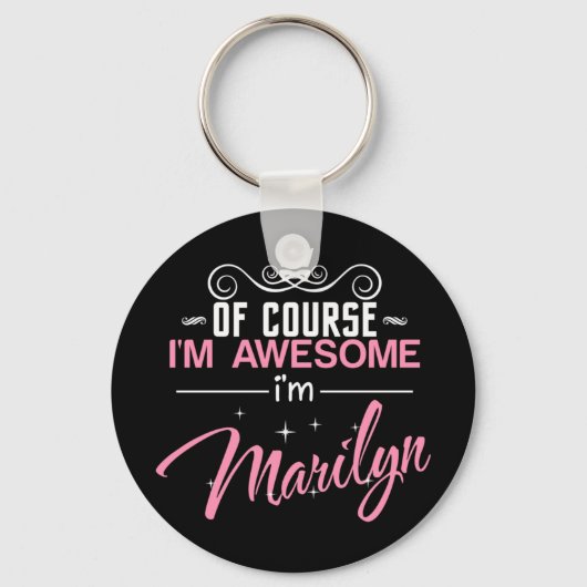 もちろん私は素晴らしマリリンの名前 キーホルダー (正面)