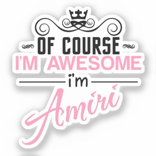 もちろん私は素晴らし亜美里だ シール (正面)