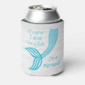 もちろん私は魚のように飲む私は人魚Can Coである 缶クーラー (缶裏面)