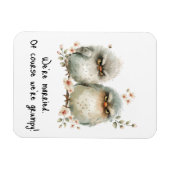 もちろん結婚した不機嫌な冷蔵庫だ マグネット (横)