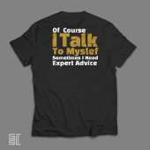 もちろん自分自身と話します 面白い Tシャツ