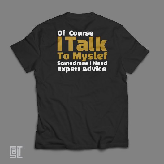 もちろん自分自身と話します 面白い Tシャツ