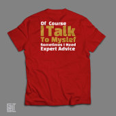 もちろん自分自身と話します 面白い Tシャツ
