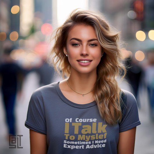 もちろん自分自身と話します 面白い Tシャツ
