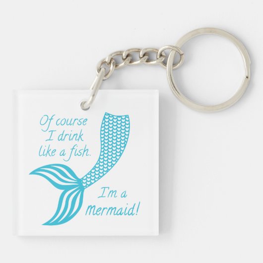 もちろん魚みたいに飲むし人魚だから キーホルダー (裏面)