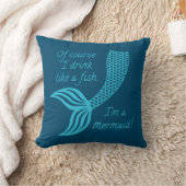 もちろん魚みたいに飲むし人魚だから クッション (ブランケット)