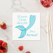 もちろん魚みたいに飲むし人魚だから スタンダードカクテルナプキン (インサイチュ)