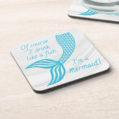 もちろん魚みたいに飲むし人魚だよ コースター (左側)
