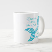 もちろん魚みたいに飲むし人魚だよ ジャンボコーヒーマグカップ (正面右)