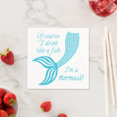 もちろん魚みたいに飲むし人魚だよ スタンダードカクテルナプキン (インサイチュ)