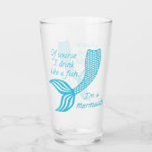 もちろん魚みたいに飲むし人魚だよ タンブラーグラス (裏面)