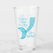 もちろん魚みたいに飲むし人魚だよ タンブラーグラス (正面)