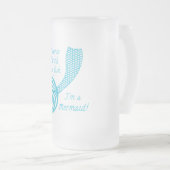 もちろん魚みたいに飲むし人魚だよ フロストグラスビールジョッキ (正面右)