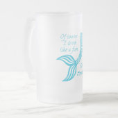 もちろん魚みたいに飲むし人魚だよ フロストグラスビールジョッキ (正面左)