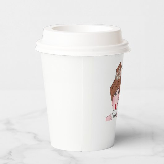 「もちろん、コーヒーを飲む前に必ずしも好きじゃないわ！」 紙コップ (右)