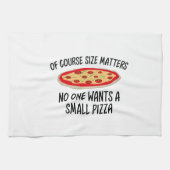 もちろん、サイズは問題の誰も小さなピザを望まない キッチンタオル (横)