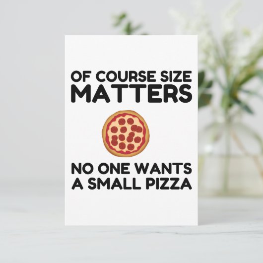 もちろん、サイズは問題の誰も小さなピザを望んでいない。 サンキューカード (スタンド正面)